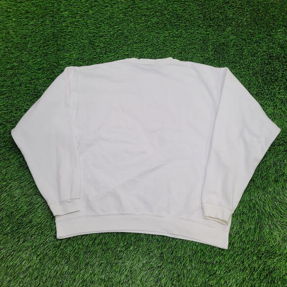 Vintage 90s GUESS USA Sweatshirt Womens Large 23x24 White - Picture 2 of 16